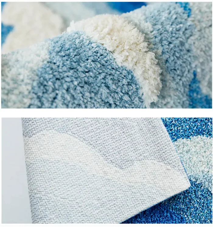 Blue Ocean Serenity Wave Rug